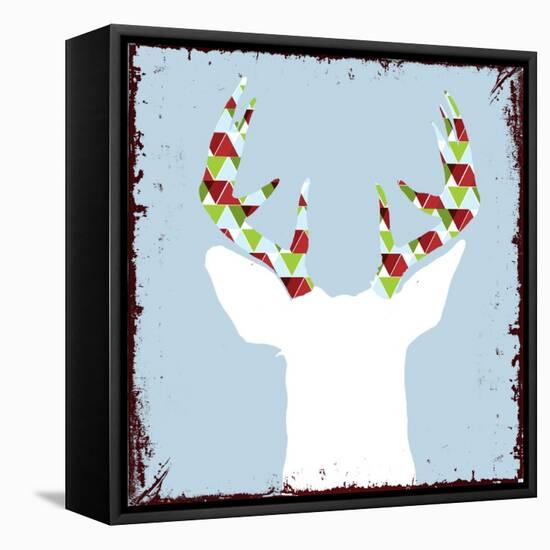 Lodge Christmas Deer 2-null-Framed Stretched Canvas