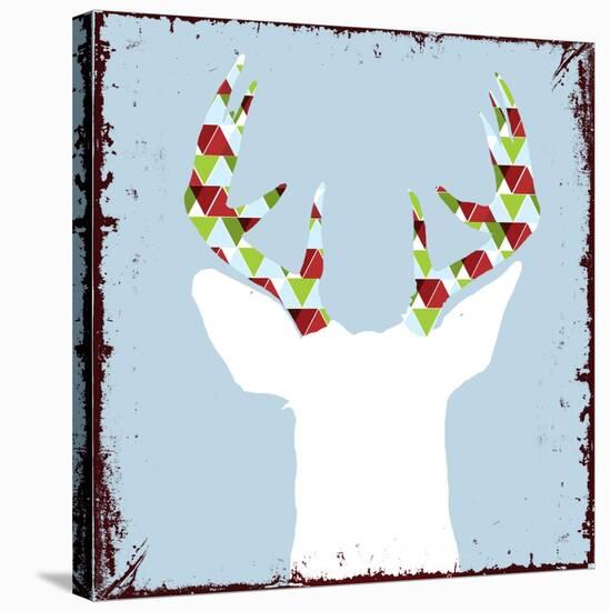 Lodge Christmas Deer 2-null-Stretched Canvas