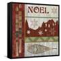 Lodge Greetings Noel-Fiona Stokes-Gilbert-Framed Stretched Canvas