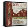 Lodge Greetings Noel-Fiona Stokes-Gilbert-Framed Stretched Canvas