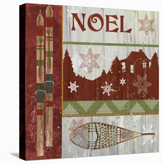 Lodge Greetings Noel-Fiona Stokes-Gilbert-Stretched Canvas