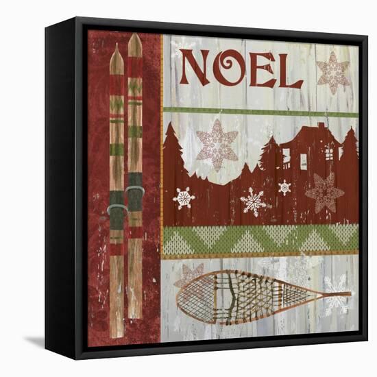 Lodge Greetings Noel-Fiona Stokes-Gilbert-Framed Stretched Canvas