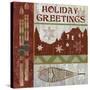 Lodge Greetings-Fiona Stokes-Gilbert-Stretched Canvas