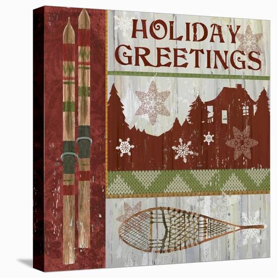 Lodge Greetings-Fiona Stokes-Gilbert-Stretched Canvas