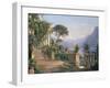 Lodge on lake Como-Carl Frederic Aagaard-Framed Art Print