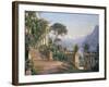 Lodge on lake Como-Carl Frederic Aagaard-Framed Art Print