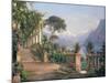 Lodge on lake Como-Carl Frederic Aagaard-Mounted Art Print