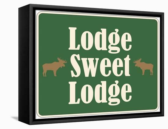 Lodge Sweet Lodge-Joanne Paynter Design-Framed Stretched Canvas