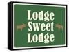 Lodge Sweet Lodge-Joanne Paynter Design-Framed Stretched Canvas