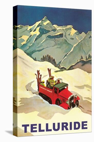 Lodge Vehicle in Snow at Telluride, Colorado-null-Stretched Canvas