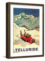 Lodge Vehicle in Snow at Telluride, Colorado-null-Framed Art Print