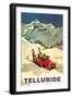 Lodge Vehicle in Snow at Telluride, Colorado-null-Framed Art Print