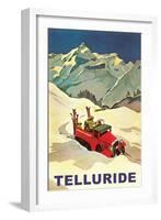 Lodge Vehicle in Snow at Telluride, Colorado-null-Framed Art Print