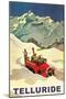 Lodge Vehicle in Snow at Telluride, Colorado-null-Mounted Art Print