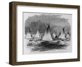 Lodges of the Chiefs in the Indian Village Captured-Theodore R. Dav-Framed Giclee Print