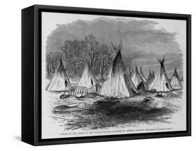 Lodges of the Chiefs in the Indian Village Captured-Theodore R. Dav-Framed Stretched Canvas