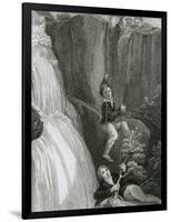 Lodore Falls, Lake District-WM Craig-Framed Art Print