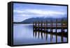 Lodore Landing on Derwentwater w Clouds over Skiddaw, Lake District Nat'l Pk, Cumbria, England, UK-Ian Egner-Framed Stretched Canvas