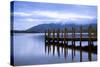 Lodore Landing on Derwentwater w Clouds over Skiddaw, Lake District Nat'l Pk, Cumbria, England, UK-Ian Egner-Stretched Canvas