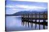 Lodore Landing on Derwentwater w Clouds over Skiddaw, Lake District Nat'l Pk, Cumbria, England, UK-Ian Egner-Stretched Canvas