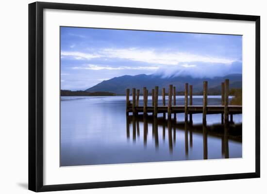 Lodore Landing on Derwentwater w Clouds over Skiddaw, Lake District Nat'l Pk, Cumbria, England, UK-Ian Egner-Framed Photographic Print