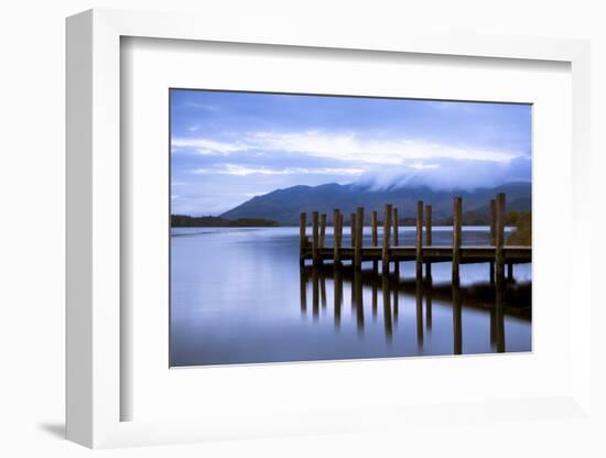 Lodore Landing on Derwentwater w Clouds over Skiddaw, Lake District Nat'l Pk, Cumbria, England, UK-Ian Egner-Framed Photographic Print