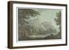 Lodore Rocks - Fall and Cottage Distance (Pen and Ink with W/C over Graphite on Wove Paper)-Joseph Farington-Framed Giclee Print