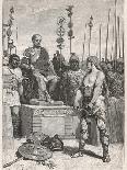 The Leader of the Gauls Vercingetorix Lays His Arms Before Caesar-Lodovico Pogliaghi-Framed Photographic Print
