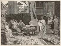 Virgil Roman Writer Depicted Reading His "Aeneid" to His Patron Maecenas-Lodovico Pogliaghi-Framed Stretched Canvas