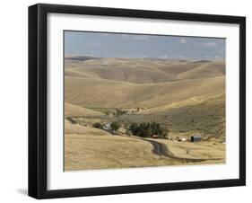 Loess Hills in John Day River Basin, Wheeler County, Oregon, United States of America-Tony Waltham-Framed Photographic Print