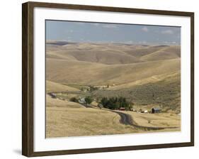 Loess Hills in John Day River Basin, Wheeler County, Oregon, United States of America-Tony Waltham-Framed Photographic Print