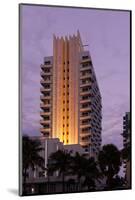 Loews Hotel and Royal Palms at Dusk, Collins Avenue, Miami South Beach, Art Deco District, Florida-Axel Schmies-Mounted Photographic Print