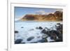 Lofoten islands, Norway, Europe. The last lights of the sunset on the beach.-ClickAlps-Framed Photographic Print