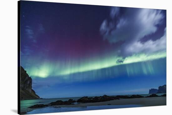 Lofoten Northern Lights-Belinda Shi-Stretched Canvas