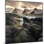 Lofoten, Norway. Last lights on the Norwegian fjord.-ClickAlps-Mounted Photographic Print