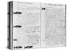 Log Book Pages from Whaling Ship-null-Stretched Canvas