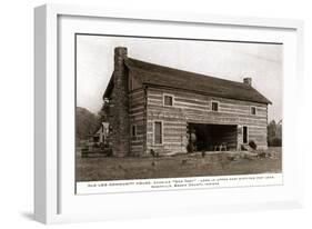 Log Building, Nashville, Indiana-null-Framed Art Print