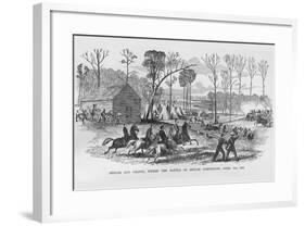 Log Cabin Chapel Where the Battle of Shiloh Began-Frank Leslie-Framed Art Print