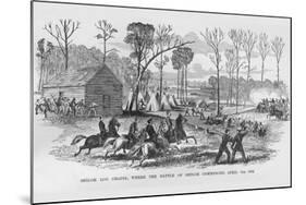 Log Cabin Chapel Where the Battle of Shiloh Began-Frank Leslie-Mounted Art Print