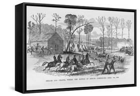 Log Cabin Chapel Where the Battle of Shiloh Began-Frank Leslie-Framed Stretched Canvas