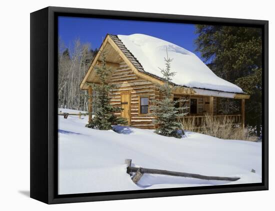 Log Cabin Colorado, USA-null-Framed Stretched Canvas