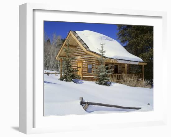 Log Cabin Colorado, USA-null-Framed Premium Photographic Print