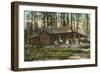 Log Cabin, Hayden Lake, Idaho-null-Framed Art Print