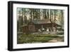 Log Cabin, Hayden Lake, Idaho-null-Framed Art Print