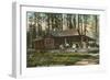 Log Cabin, Hayden Lake, Idaho-null-Framed Art Print