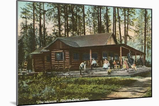 Log Cabin, Hayden Lake, Idaho-null-Mounted Art Print