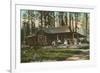 Log Cabin, Hayden Lake, Idaho-null-Framed Premium Giclee Print