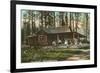 Log Cabin, Hayden Lake, Idaho-null-Framed Premium Giclee Print