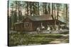 Log Cabin, Hayden Lake, Idaho-null-Stretched Canvas