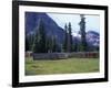 Log Cabin, Horse and Corral, Banff National Park, Alberta, Canada-Janis Miglavs-Framed Photographic Print